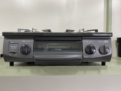 ガステーブル リンナイ Rinnai CHM34BKL 黒 2018年製 LP／プロパンガス用 中古品