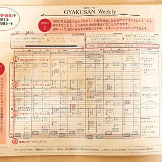 （残24/30枚）時間管理/逆算ウィークリー（定価1500円）週...