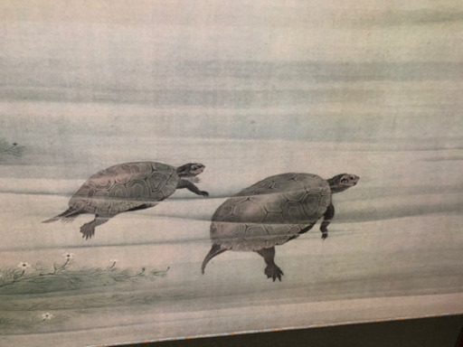 円山応挙 「亀圖」 限定復刻 141/150 日本画 風炉先屏風