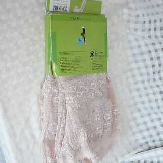 新品　GUNZE　Tuche Leggings　ストレッチレース　E3699　M～L　ヒップ85～98　身長150～165　レギンス　10分丈　786クリーム TU2L14　グンゼ　加藤夏希の画像