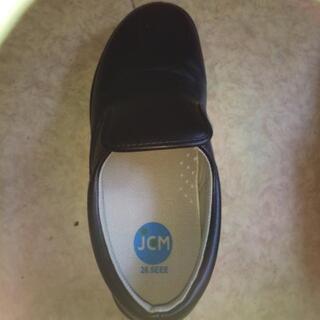 厨房シューズ 黒  26.5センチの画像