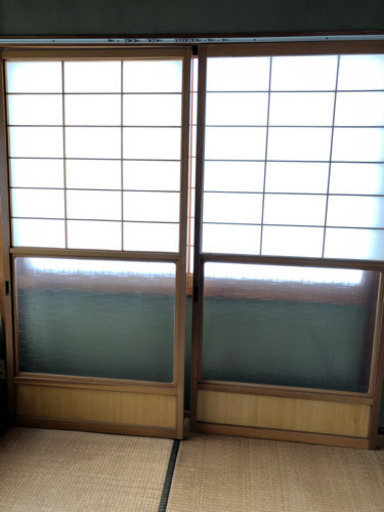昭和レトロ　引き戸2枚セット