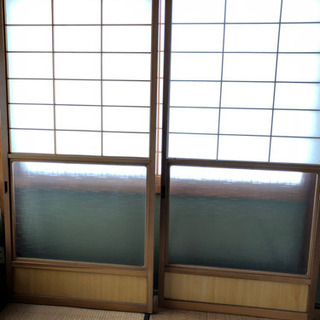 昭和レトロ　引き戸2枚セット