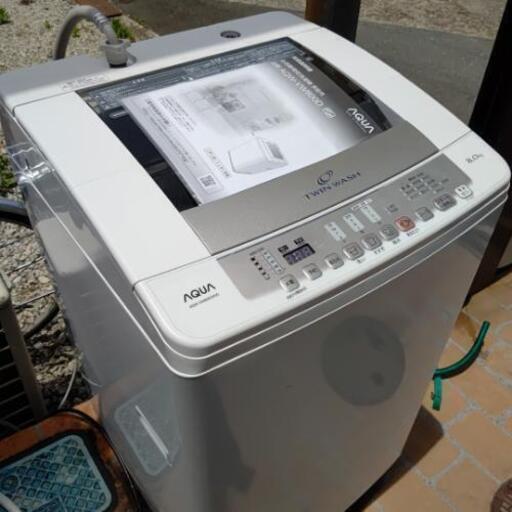全自動洗濯機8キロAQUAハイアール2015年製AQW-VW800D(WX)