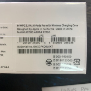新品 未開封 Apple airpods pro エアーポッズプロ GWXCFXQ6LKKTの画像