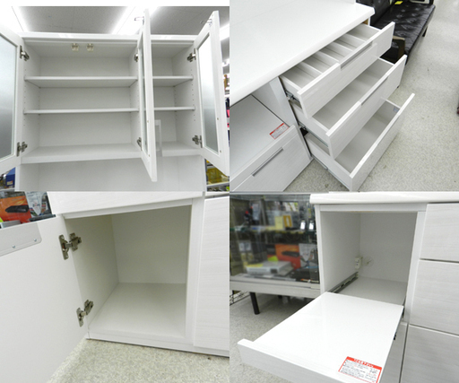 レンジボード 幅100cm 白エナメル キッチン収納 家電ボード キッチンボード ニトリ ☆ PayPay(ペイペイ)決済可能 ☆ 札幌市 北区 屯田