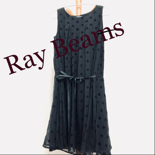 【Ray Beams】ベロアとレースの水玉ワンピース（パーティー...