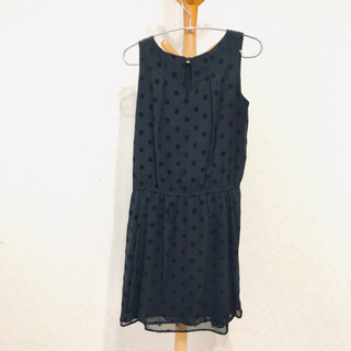 【Ray Beams】ベロアとレースの水玉ワンピース（パーティードレス）の画像