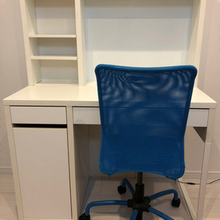☆IKEA☆ミッケ☆学習机☆ホワイト☆イス付き☆中古美品☆