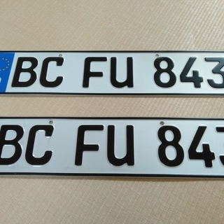 【 ユーロナンバープレート　2枚組 】の画像