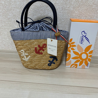 新品　カゴバックの画像