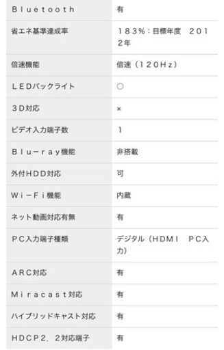 ほぼ新品　ソニー　49V型液晶4Kテレビ