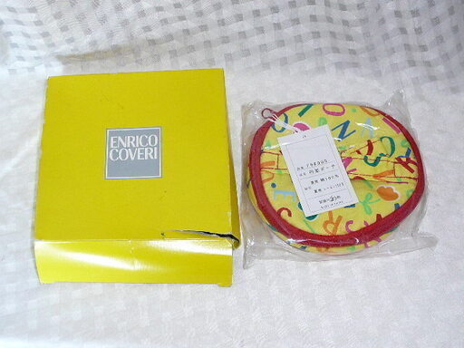 元箱破れ 新品 ENRICO COVERI 796005 円形ポーチ 表地 綿100% 裏地 レーヨン100％ 株式会社 藤井彩飾 カラフル 鞄