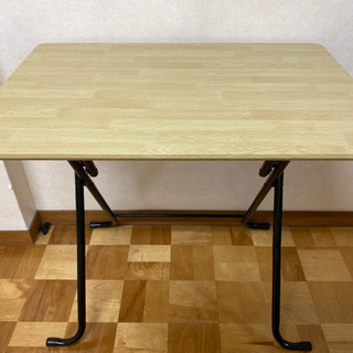 ダイニング.リビングテーブル　ウッド調　折りたたみ可❗️