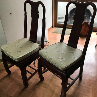 中華ダイニングテーブルセット　ローズウッドの画像