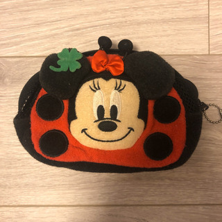 ポーチ ミニー ディズニー てんとう虫 タオル地の画像