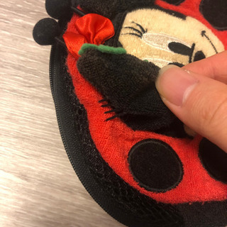 ポーチ ミニー ディズニー てんとう虫 タオル地の画像