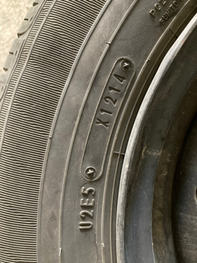 155/80R13 DUNLOP EC203 中古タイヤスチールホイルセット