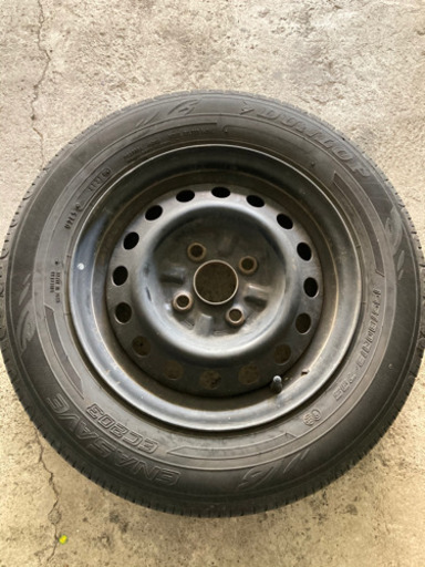 155/80R13 DUNLOP EC203 中古タイヤスチールホイルセット
