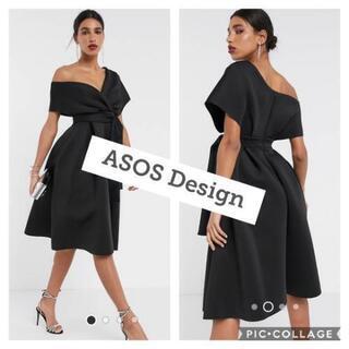 【ASOS】ブラック リボンドレス【新品タグ付き】