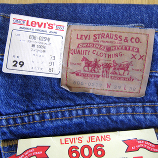  未使用・保管品 Levi's 606-02SW W29 L32 スリムフィット 1992年 フラッシャー付 ストーンウォッシュ ☆ PayPay(ペイペイ)決済可能 ☆ 札幌市 白石区 東札幌 ☆ アウトレットモノハウスの画像