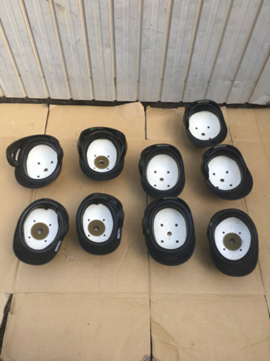 ◆ZETT ゼット Rawlings ローリングス◆ 軟式用ヘルメット    9個セット ★USED品 右5個・両2個・左2個 現状渡 ZETT ゼット Rawlings ローリングス 大人用 軟式野球 ヘルメット 片耳 