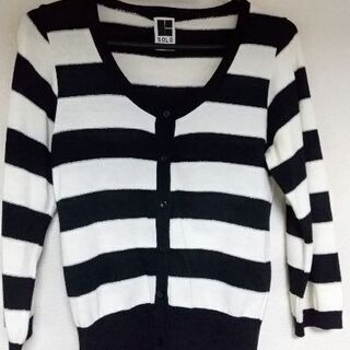 ボーダーカーディガン 未使用 Mサイズ