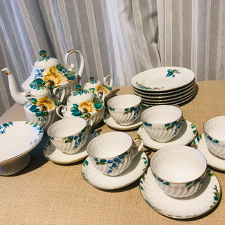 ロモノーソフ　ティーカップ　ティーポット　セット　アラビア　ロシア ロモノーソフ ティーカップ ティーポット セット アラビア ロシア