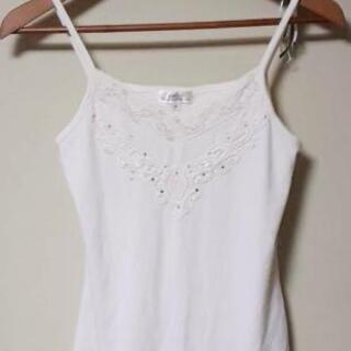 急募🔊ホワイトレース キラキラキャミソール M