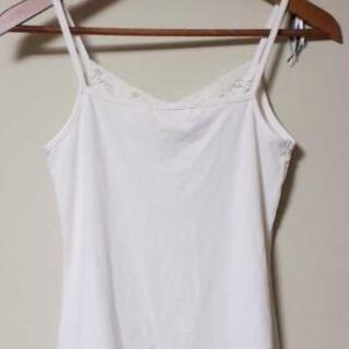 急募🔊ホワイトレース キラキラキャミソール Mの画像