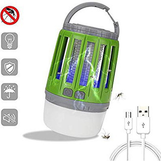二つセット　電撃殺虫器 uv光源吸引式捕虫器 LEDランタン 蚊...