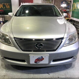 自社ローン★保証人不要★全国対応★レクサス　LS460　バージョンS　シルバー★純正ナビ・TV・黒革シート・ウッドコンビ・バックカメラ・スマートキー★ETC車検R4/5/21★の画像