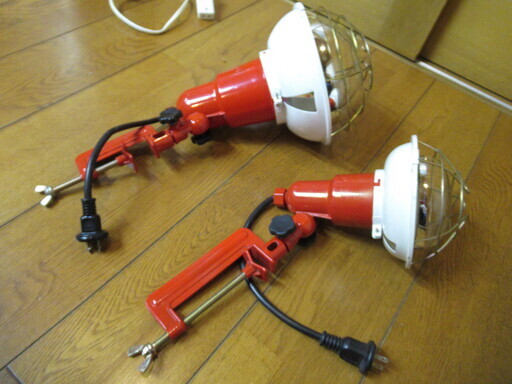 2点セット　シバタ　 リフレクター投光器　防災用投光器　照明　作業灯　コード：0.3m【ST-200T　200W】【ST-500T 110V 500W】