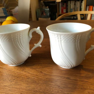 リチャードジノリ　ベッキオホワイト　マグカップ2個組　中古の画像