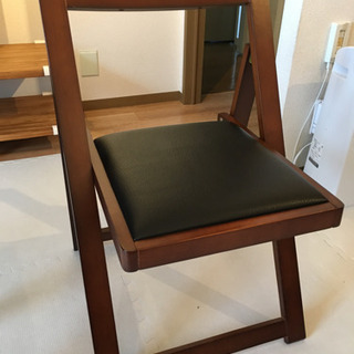 天然木 椅子 机 セットの画像