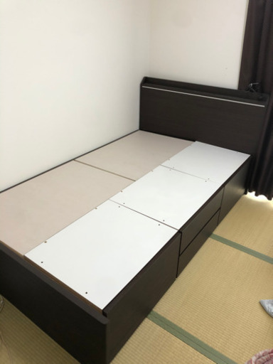 取引中　収納付きベッドフレーム　セミダブル