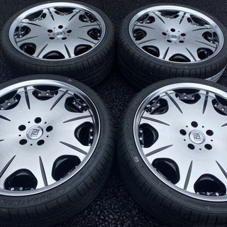 未使用品 パラディソマリーニ 8.5J ×19 +39 5-114.3 ★ 新品タイヤ 235/35R19 ★ クラウン オデッセイ マークX 深リム ディッシュ