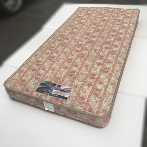 フランスベッド Ｚ-Ｈｉスプリングマットレス シングルサイズ ゴブラン調 花柄【自社配送は札幌市内限定】