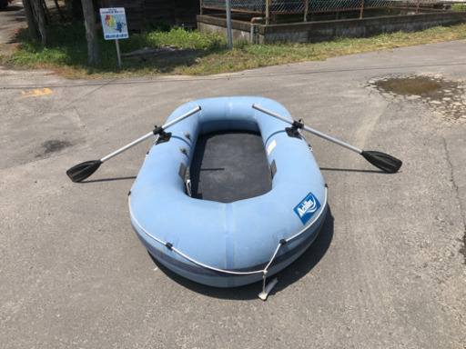 アキレス 手漕ぎ ゴム ボート オール付　全長260cm 幅130cm