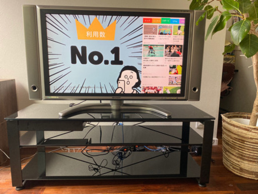 37インチ液晶テレビ シャープAQUOS+エレコムテレビ台