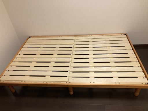 【お取引連絡中】すのこベッドフレーム セミダブル 組立式 分解可能