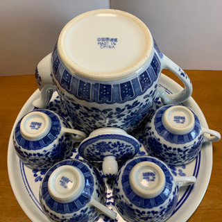 景徳鎮 ティーセット 6点セットの画像