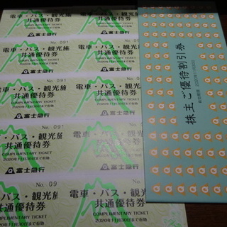 富士急行 株主優待 電車バス・観光施設共通優待券10枚＋株主ご優...