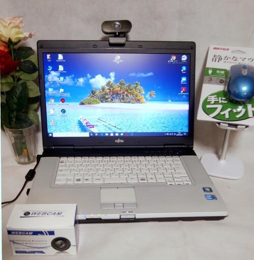 リモートワーク可能【 新品ＷＥＢカメラとセット 】ノートパソコン　富士通　LIFEBOOK F780/A  / cpu i5 / SSD 120GB / メモリー８GB / Windows１０Pro　１５インチ液晶画面　中古良品