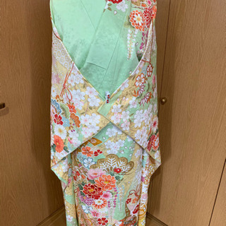 豪華振袖 駒刺繍 花丸文 暈し染め 金彩