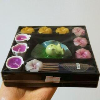 【未開封】タイ土産♥️可愛いミニサイズのお花とお香のキャンドルセットの画像