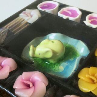 【未開封】タイ土産♥️可愛いミニサイズのお花とお香のキャンドルセットの画像