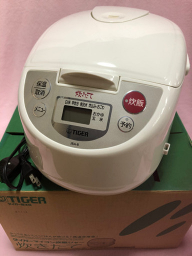 タイガー マイコン炊飯ジャー 炊きたて 5.5合炊き炊飯器 アーバンホワイト 中古良品・箱付
