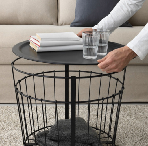 IKEA イケア　グアローヴ　黒　ブラック　テーブル