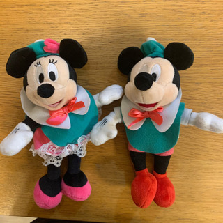 一番くじのクリスマス　ミッキー　ミニー　ぬいぐるみ